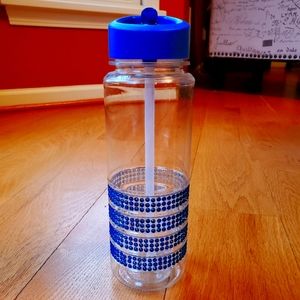Blue Rhinestone Water Bottle NWOT